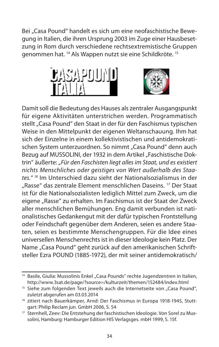 Seite 36 des Verfassungsschutzbericht 2013 Mecklenburg-Vorpommern
