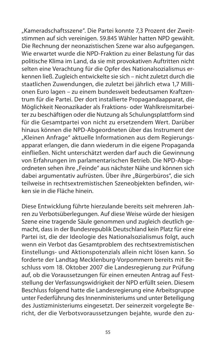 Seite 57 des Verfassungsschutzbericht 2013 Mecklenburg-Vorpommern