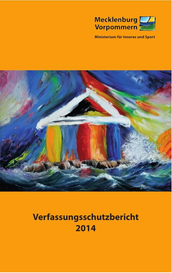 Seite 1 des Verfassungsschutzbericht 2014 Mecklenburg-Vorpommern
