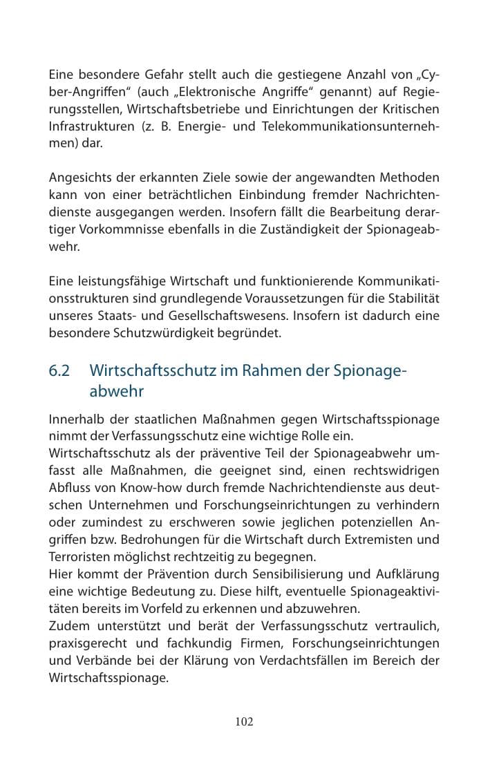 Seite 102 des Verfassungsschutzbericht 2014 Mecklenburg-Vorpommern