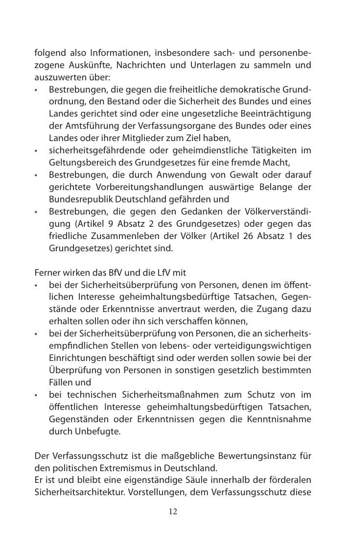 Seite 12 des Verfassungsschutzbericht 2014 Mecklenburg-Vorpommern
