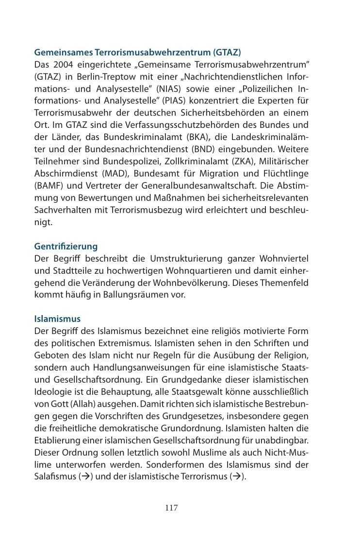 Seite 117 des Verfassungsschutzbericht 2014 Mecklenburg-Vorpommern