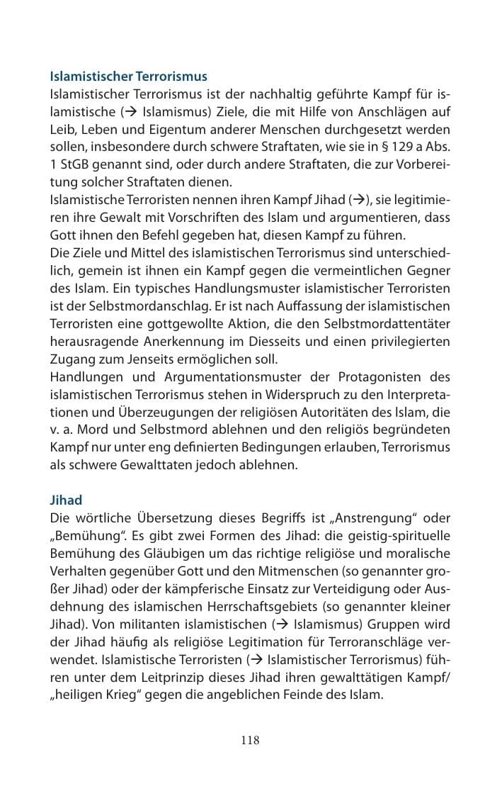 Seite 118 des Verfassungsschutzbericht 2014 Mecklenburg-Vorpommern