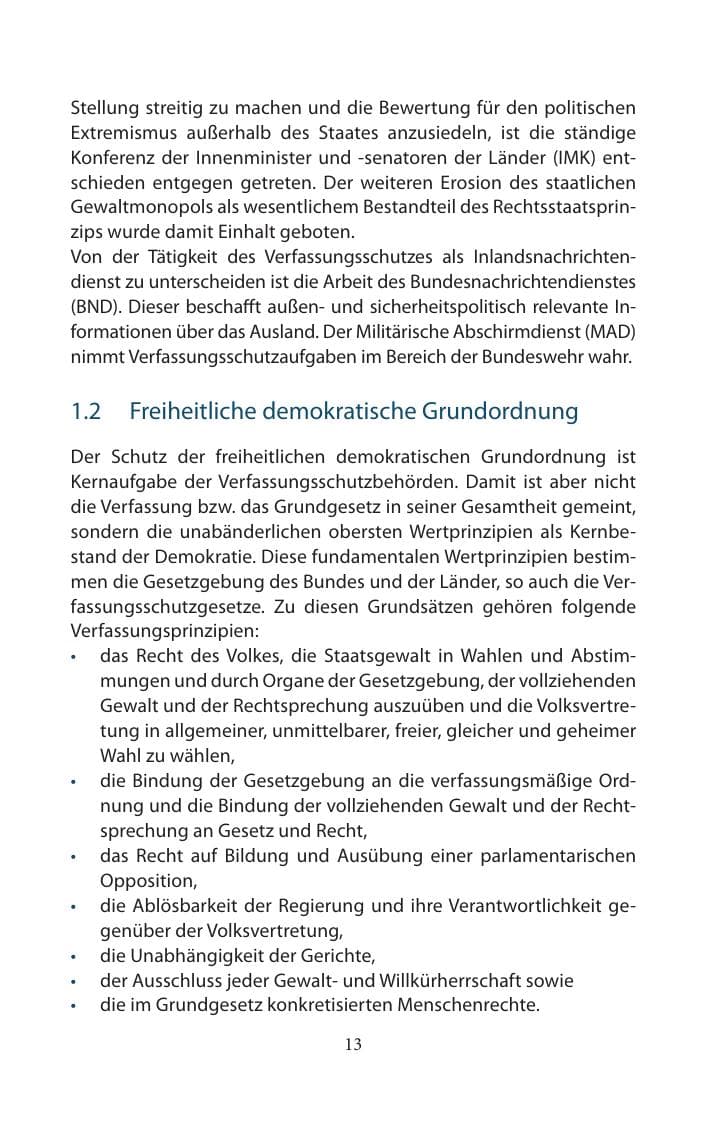 Seite 13 des Verfassungsschutzbericht 2014 Mecklenburg-Vorpommern