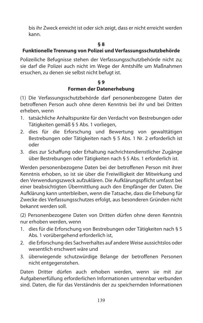 Seite 139 des Verfassungsschutzbericht 2014 Mecklenburg-Vorpommern