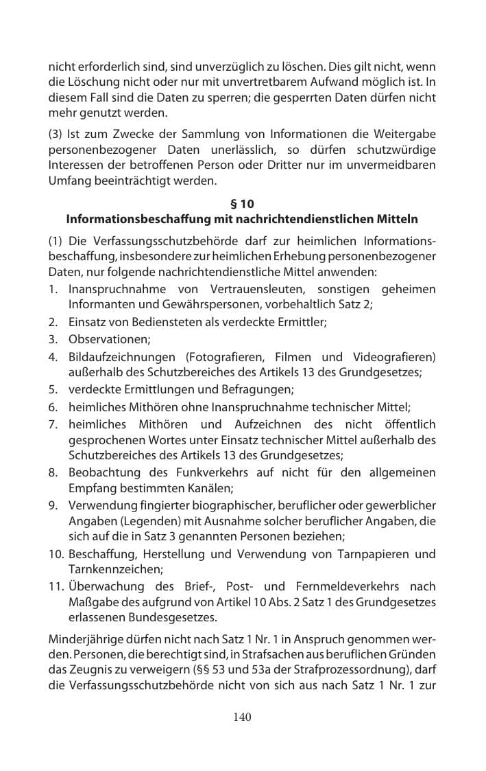 Seite 140 des Verfassungsschutzbericht 2014 Mecklenburg-Vorpommern