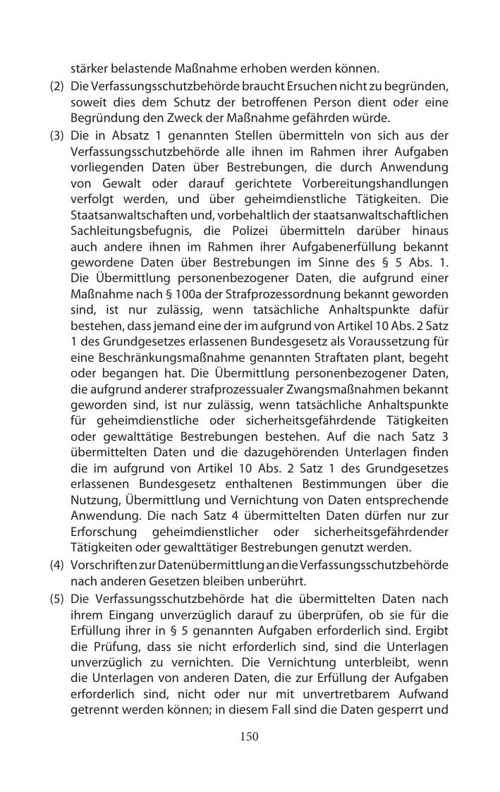Seite 150 des Verfassungsschutzbericht 2014 Mecklenburg-Vorpommern