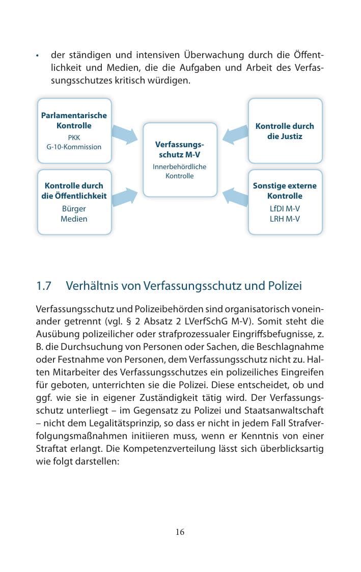 Seite 16 des Verfassungsschutzbericht 2014 Mecklenburg-Vorpommern