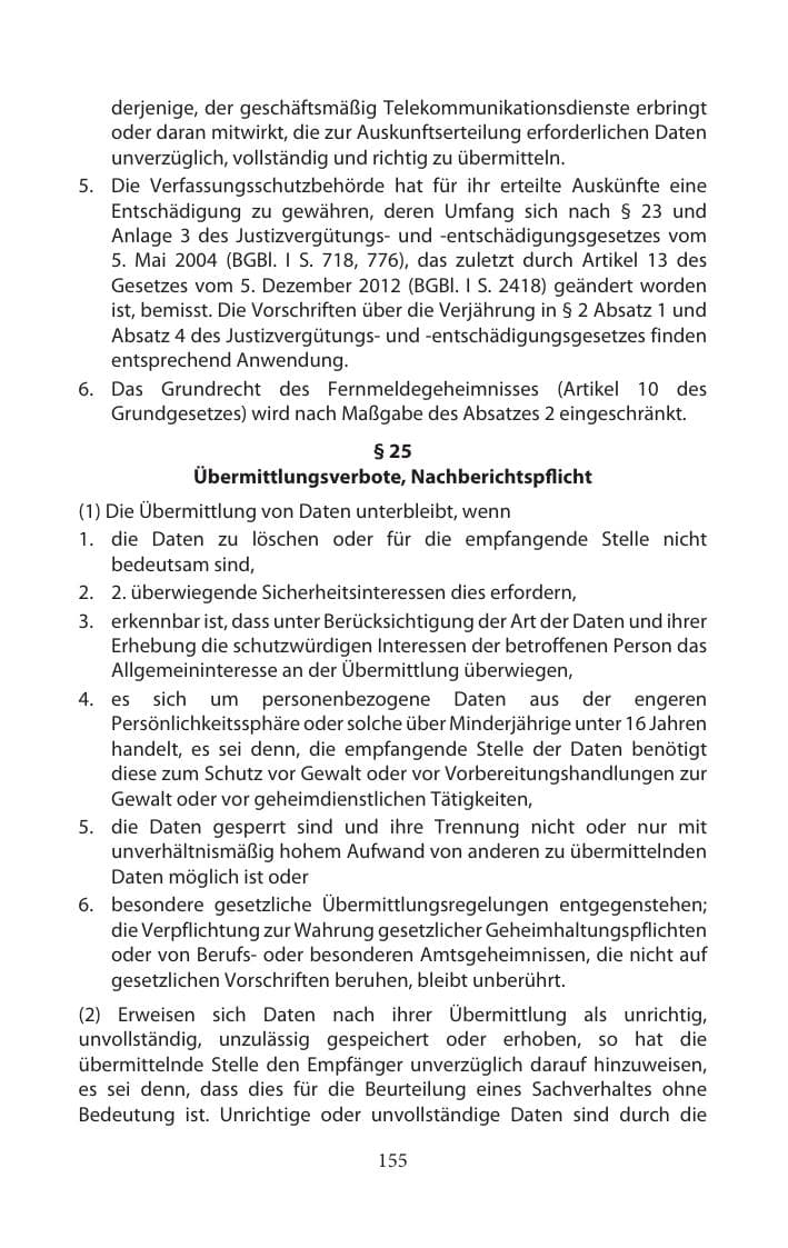 Seite 155 des Verfassungsschutzbericht 2014 Mecklenburg-Vorpommern