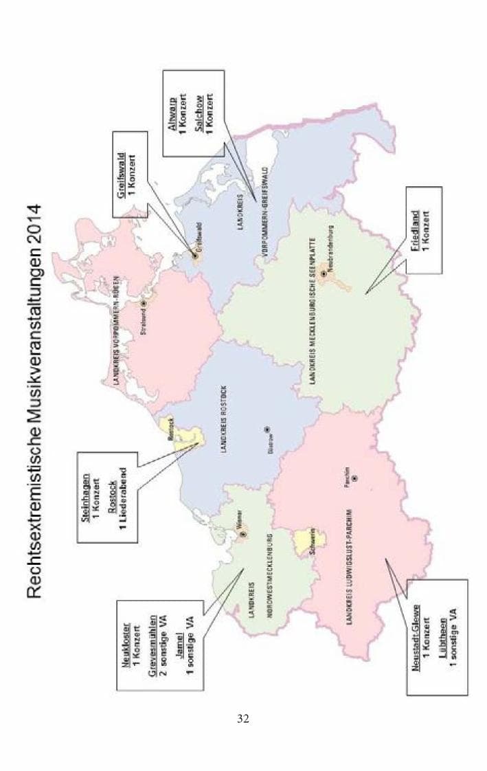 Seite 32 des Verfassungsschutzbericht 2014 Mecklenburg-Vorpommern