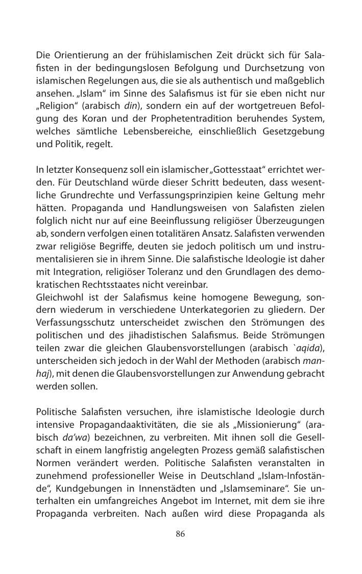 Seite 86 des Verfassungsschutzbericht 2014 Mecklenburg-Vorpommern
