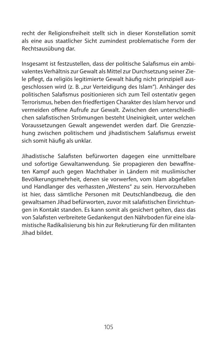 Seite 105 des Verfassungsschutzbericht 2015 Mecklenburg-Vorpommern