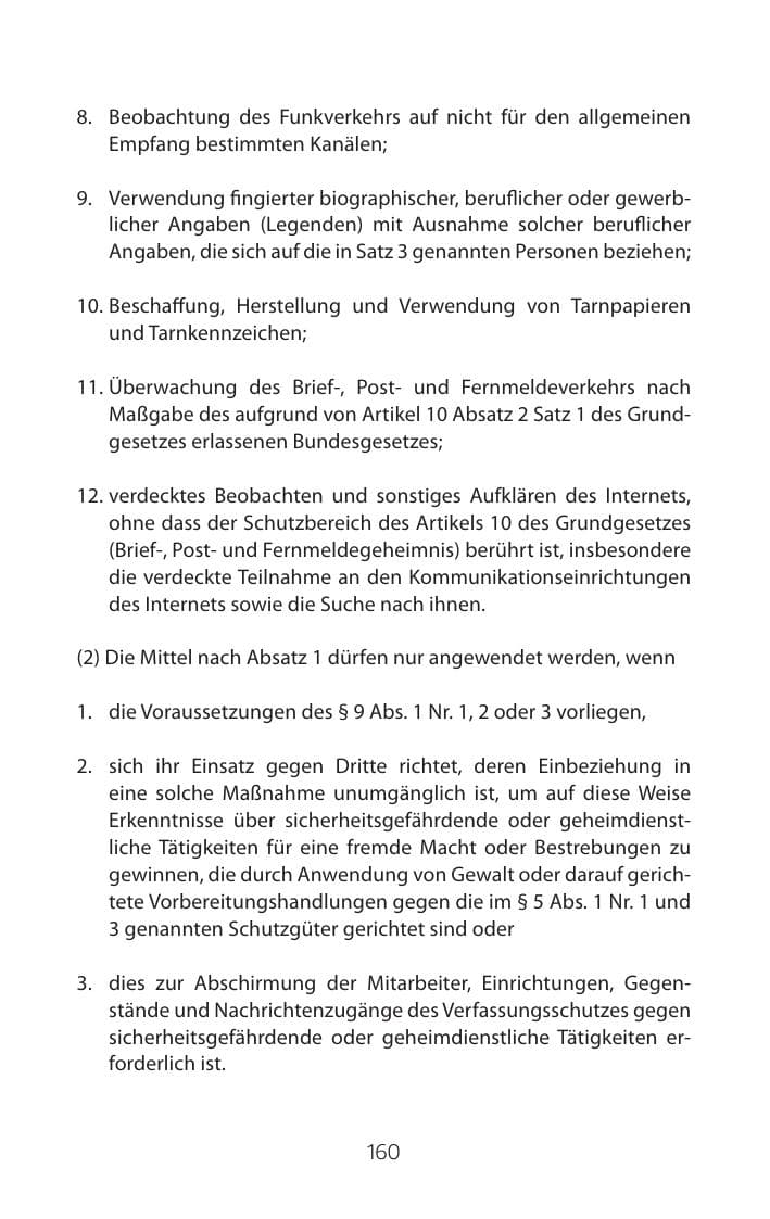 Seite 160 des Verfassungsschutzbericht 2015 Mecklenburg-Vorpommern