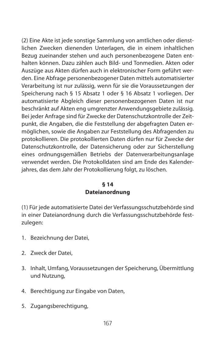 Seite 167 des Verfassungsschutzbericht 2015 Mecklenburg-Vorpommern