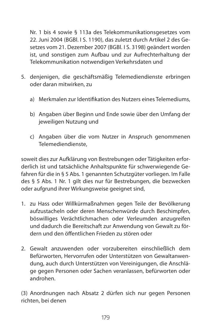 Seite 179 des Verfassungsschutzbericht 2015 Mecklenburg-Vorpommern