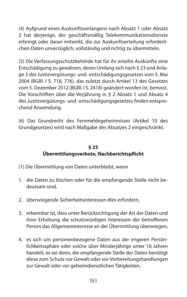 Seite 183 des Verfassungsschutzbericht 2015 Mecklenburg-Vorpommern