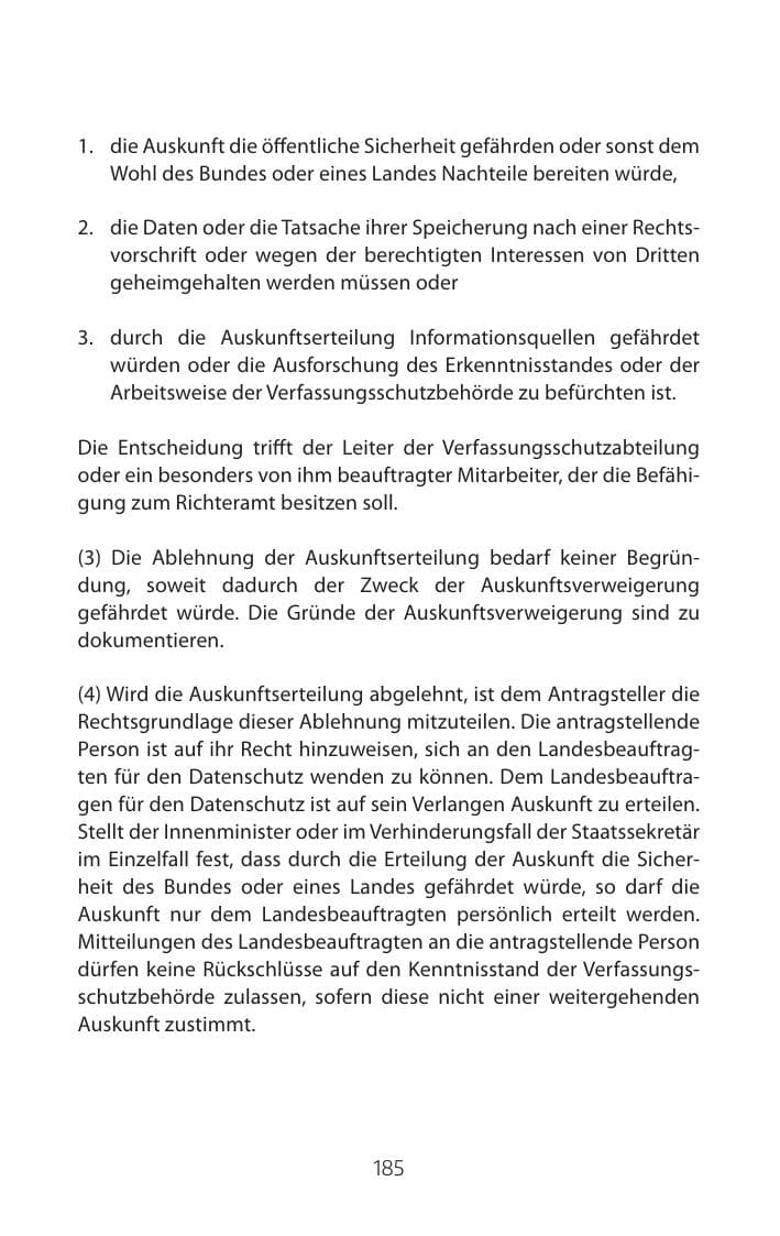 Seite 185 des Verfassungsschutzbericht 2015 Mecklenburg-Vorpommern