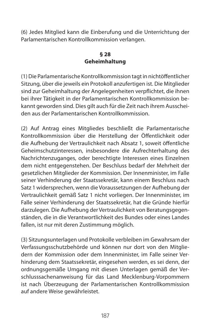 Seite 187 des Verfassungsschutzbericht 2015 Mecklenburg-Vorpommern