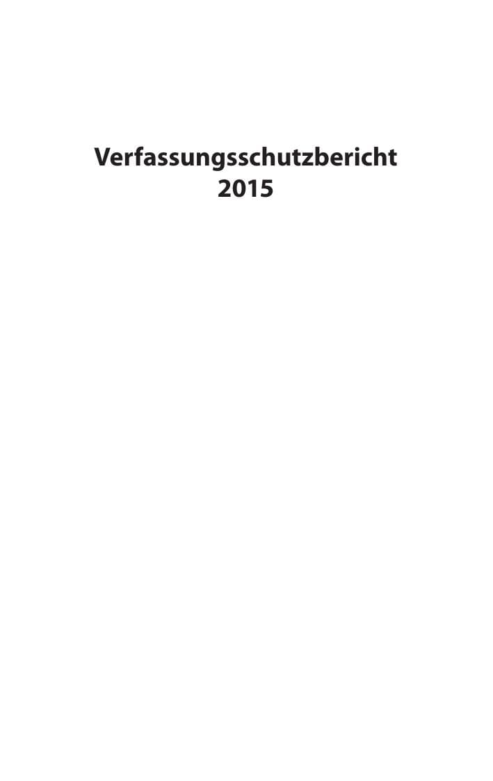 Seite 3 des Verfassungsschutzbericht 2015 Mecklenburg-Vorpommern