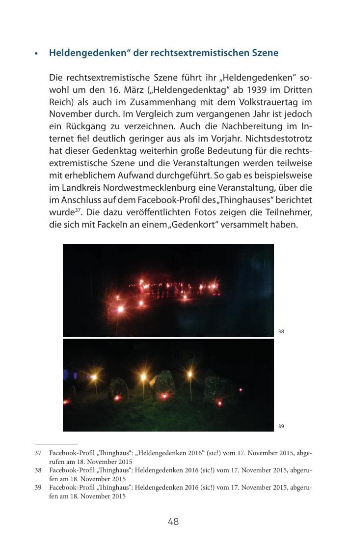 Seite 48 des Verfassungsschutzbericht 2015 Mecklenburg-Vorpommern