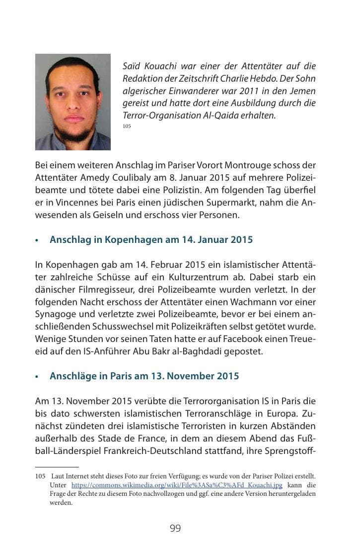 Seite 99 des Verfassungsschutzbericht 2015 Mecklenburg-Vorpommern