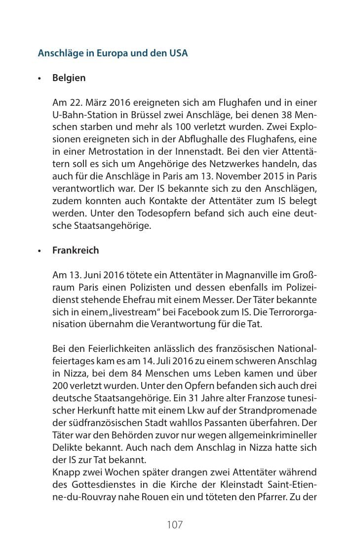Seite 106 des Verfassungsschutzbericht 2016 Mecklenburg-Vorpommern