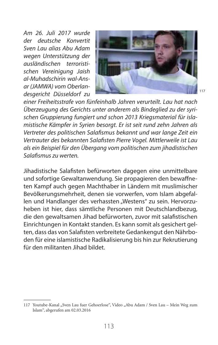 Seite 112 des Verfassungsschutzbericht 2016 Mecklenburg-Vorpommern