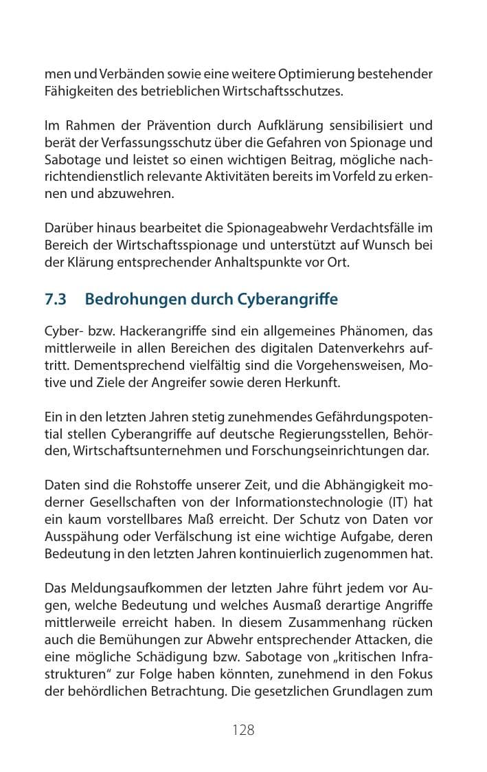 Seite 127 des Verfassungsschutzbericht 2016 Mecklenburg-Vorpommern