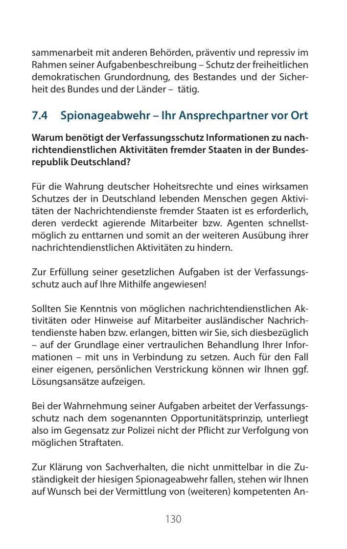 Seite 129 des Verfassungsschutzbericht 2016 Mecklenburg-Vorpommern