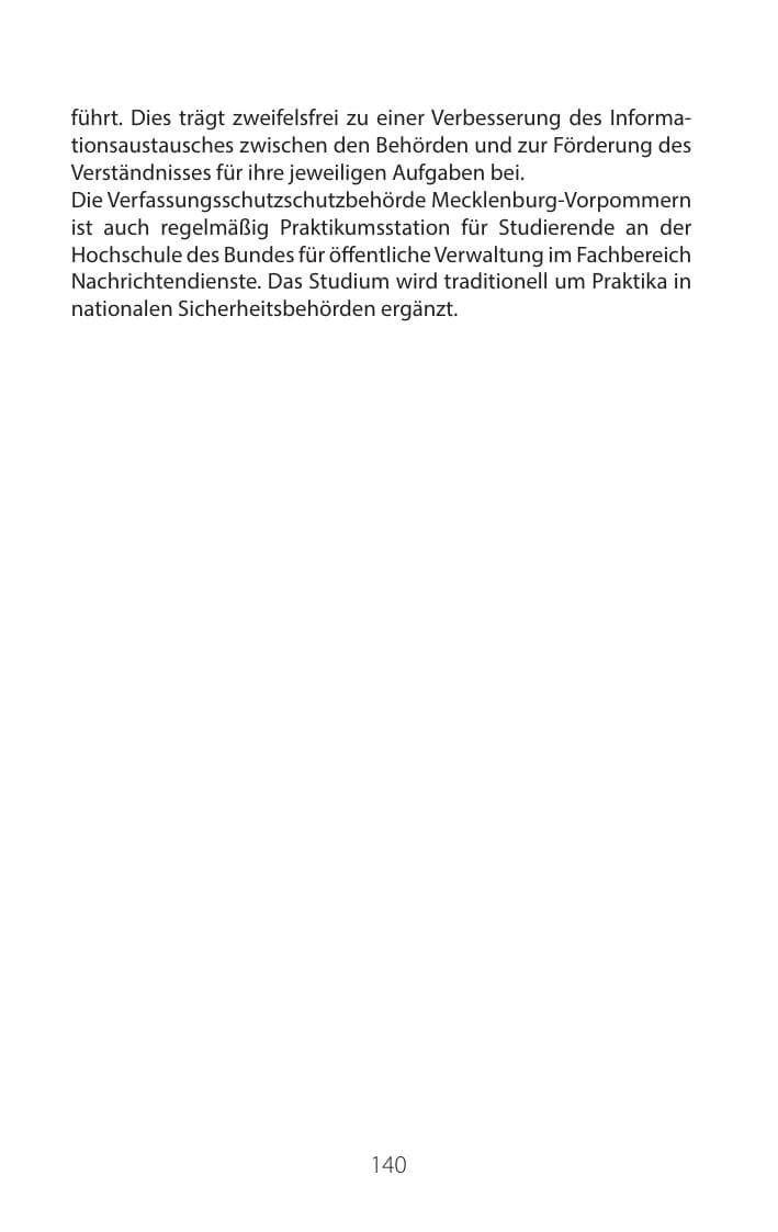 Seite 139 des Verfassungsschutzbericht 2016 Mecklenburg-Vorpommern