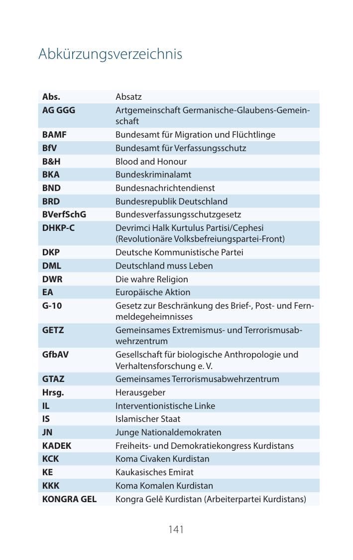 Seite 140 des Verfassungsschutzbericht 2016 Mecklenburg-Vorpommern
