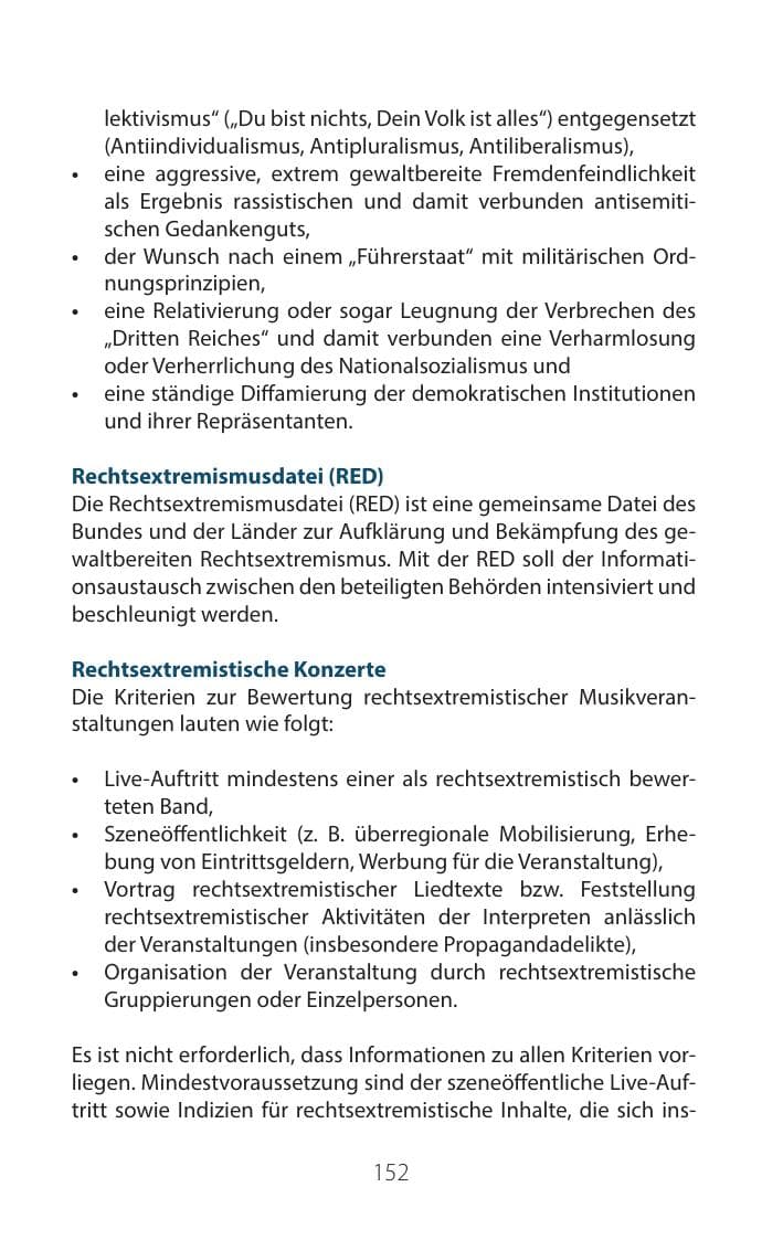 Seite 151 des Verfassungsschutzbericht 2016 Mecklenburg-Vorpommern