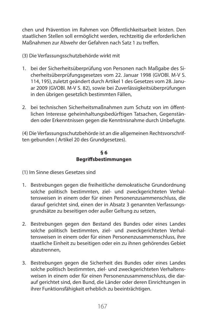 Seite 166 des Verfassungsschutzbericht 2016 Mecklenburg-Vorpommern