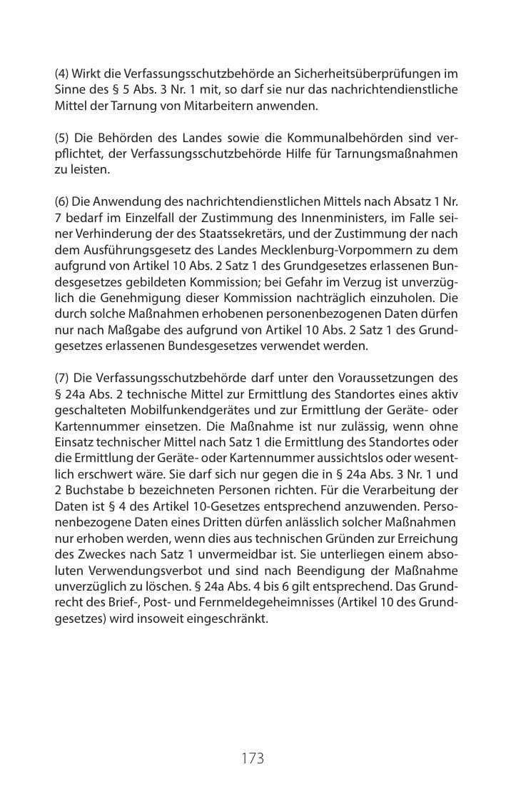 Seite 172 des Verfassungsschutzbericht 2016 Mecklenburg-Vorpommern