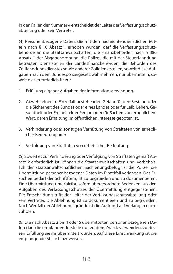 Seite 182 des Verfassungsschutzbericht 2016 Mecklenburg-Vorpommern