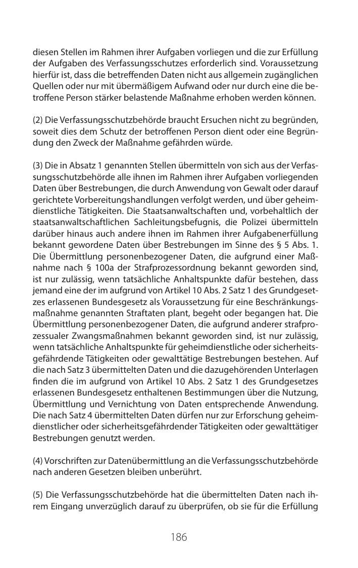 Seite 185 des Verfassungsschutzbericht 2016 Mecklenburg-Vorpommern