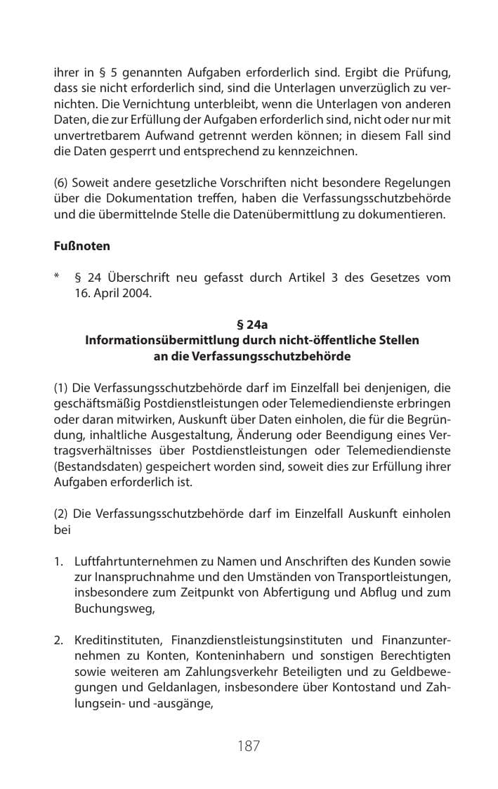 Seite 186 des Verfassungsschutzbericht 2016 Mecklenburg-Vorpommern