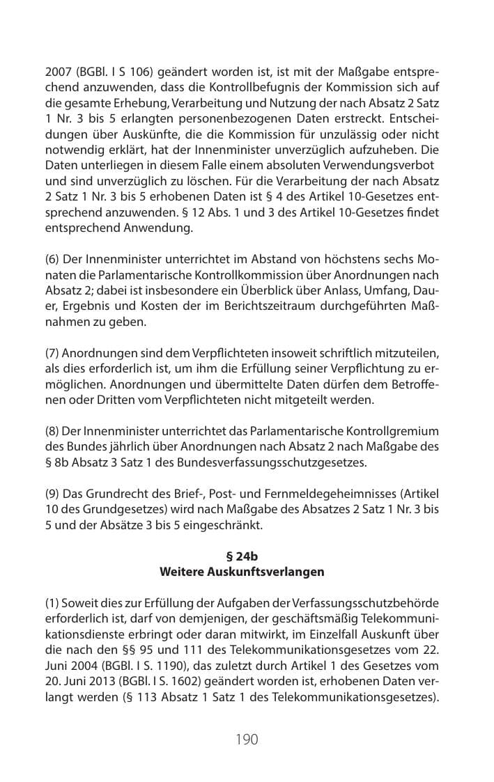 Seite 189 des Verfassungsschutzbericht 2016 Mecklenburg-Vorpommern