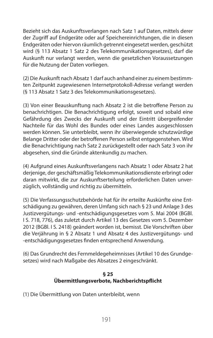 Seite 190 des Verfassungsschutzbericht 2016 Mecklenburg-Vorpommern