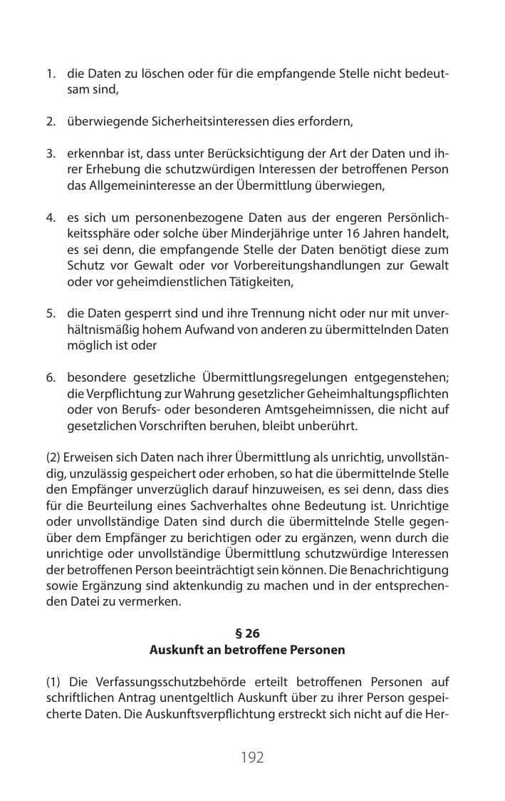 Seite 191 des Verfassungsschutzbericht 2016 Mecklenburg-Vorpommern