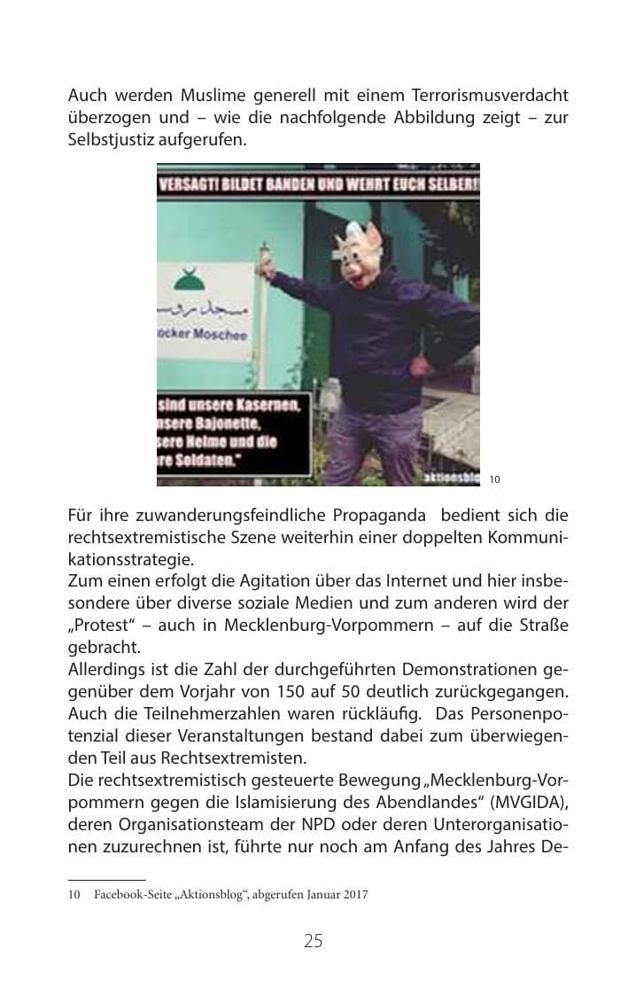 Seite 24 des Verfassungsschutzbericht 2016 Mecklenburg-Vorpommern