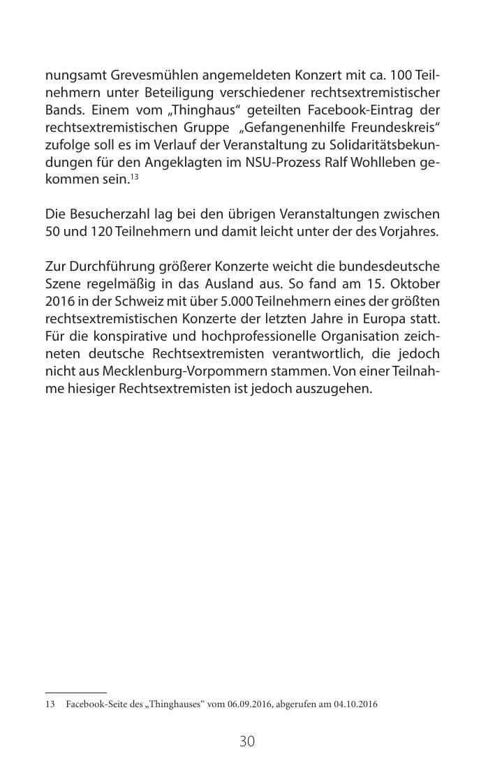 Seite 29 des Verfassungsschutzbericht 2016 Mecklenburg-Vorpommern