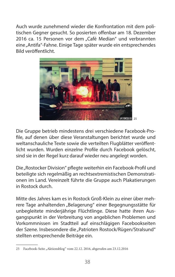 Seite 37 des Verfassungsschutzbericht 2016 Mecklenburg-Vorpommern