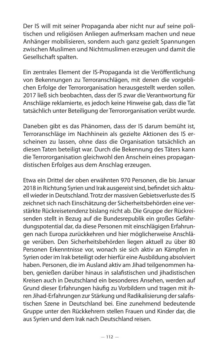 Seite 116 des Verfassungsschutzbericht 2017 Mecklenburg-Vorpommern
