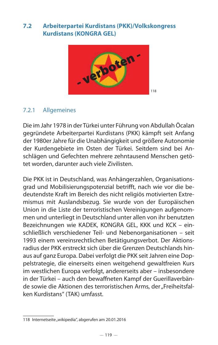 Seite 123 des Verfassungsschutzbericht 2017 Mecklenburg-Vorpommern