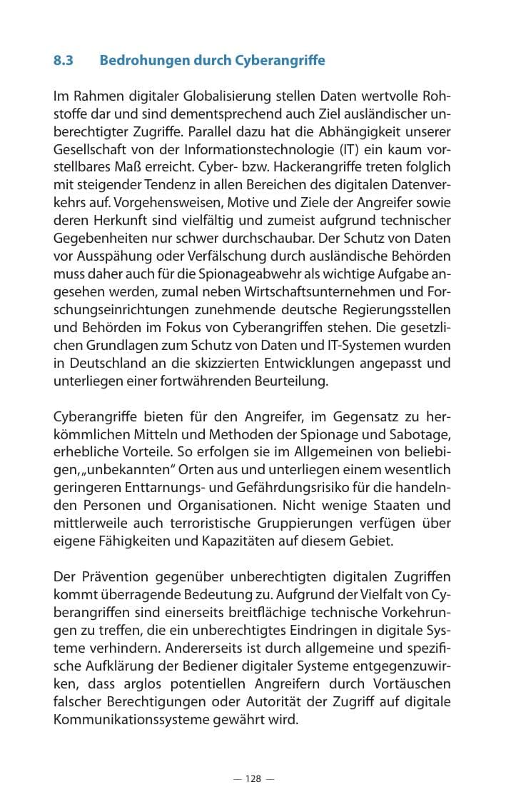 Seite 132 des Verfassungsschutzbericht 2017 Mecklenburg-Vorpommern