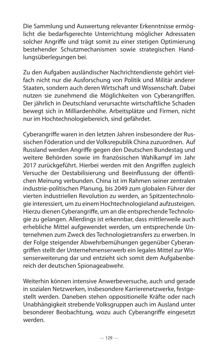 Seite 133 des Verfassungsschutzbericht 2017 Mecklenburg-Vorpommern