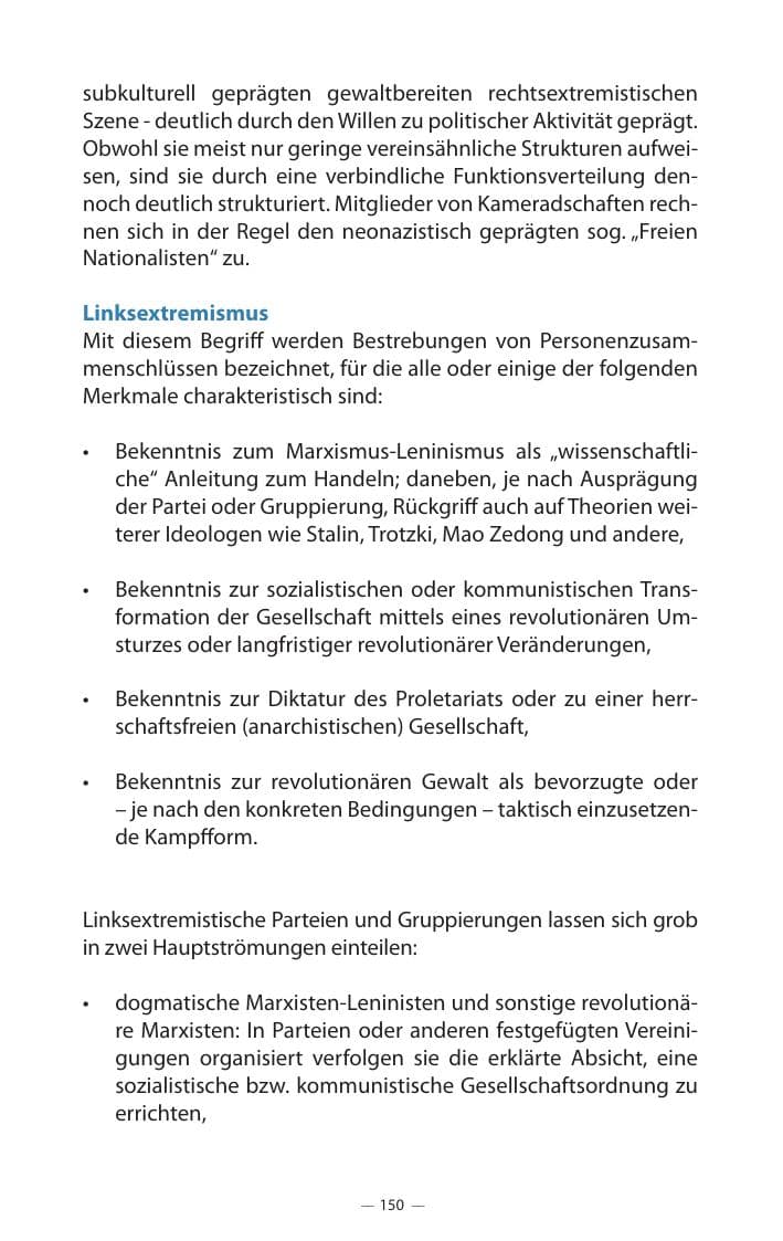 Seite 154 des Verfassungsschutzbericht 2017 Mecklenburg-Vorpommern