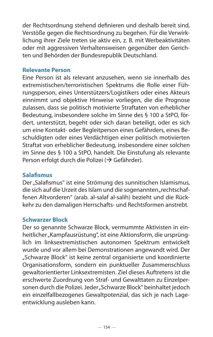 Seite 158 des Verfassungsschutzbericht 2017 Mecklenburg-Vorpommern