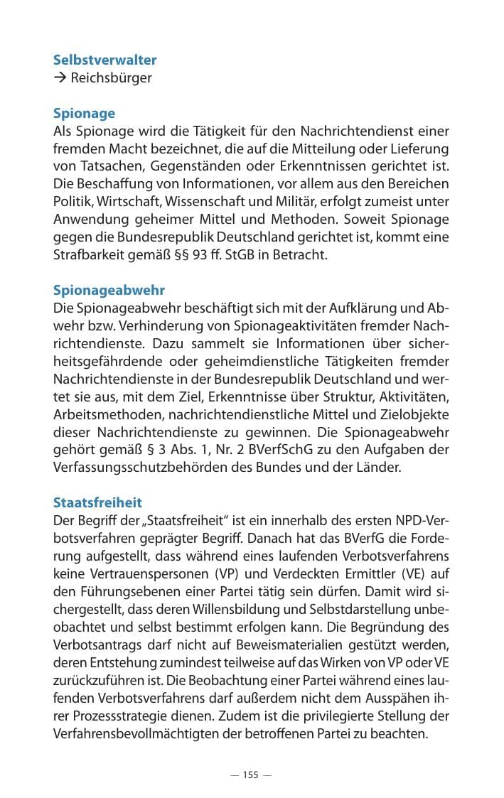 Seite 159 des Verfassungsschutzbericht 2017 Mecklenburg-Vorpommern